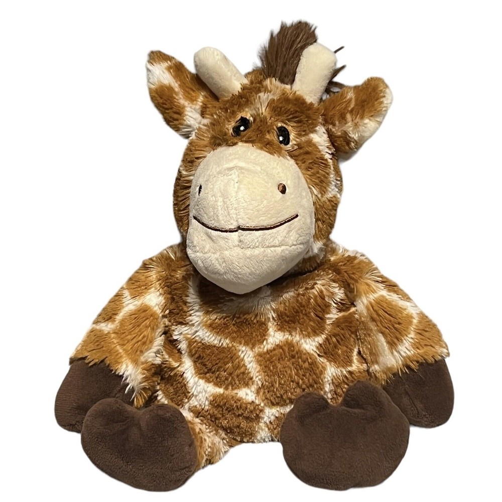 Warmies Cozy Hugs Giraffe Plush Toy Weighted Microwaveable Animal Brown White